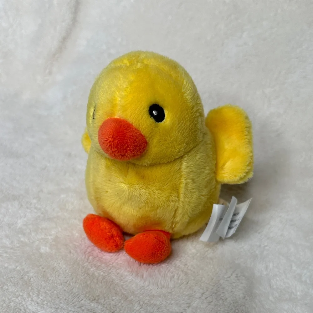 Cheerful Baby Chick Dog Toy Yellow and Orange Like New Easter Gift